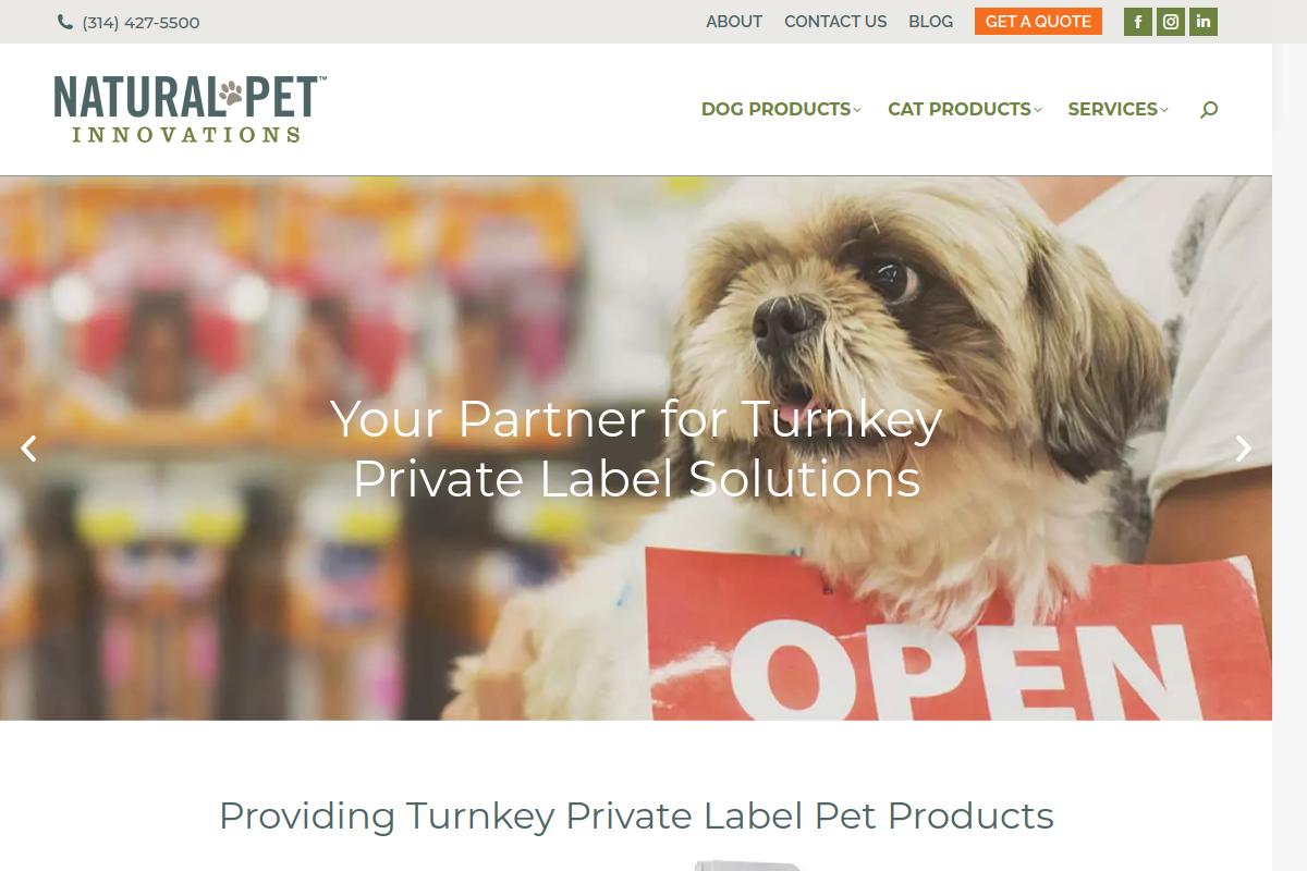 Screenshot of Private_Label_Pet_Products_Manufacturer