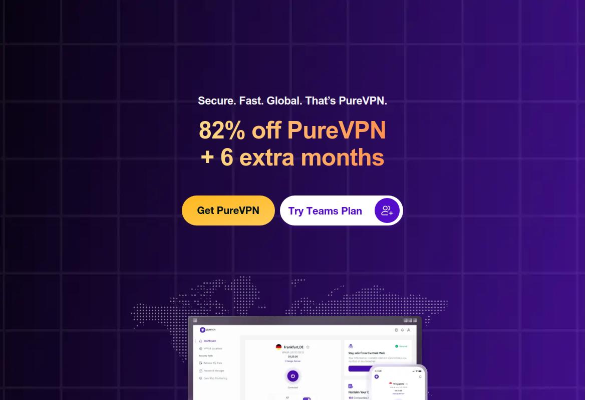 Screenshot of PureVPN_Secure_Reliable_and_Lightning_Fast_VPN_Service
