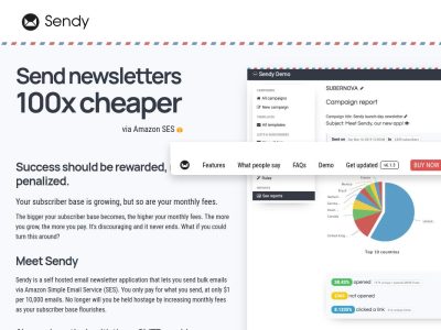 Sendy - Send Newsletters 100x Cheaper
