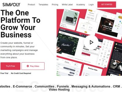 Simvoly Website, Funnel & Store Builder