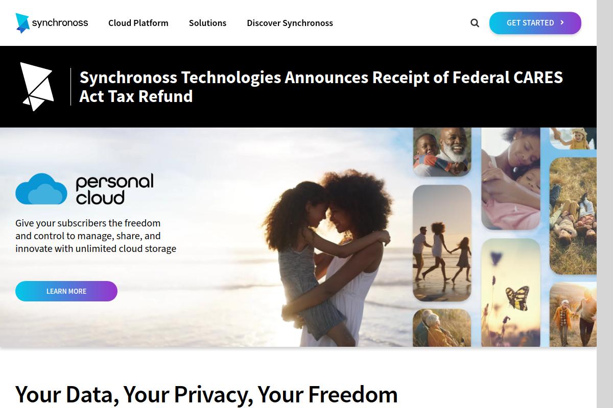 Screenshot of Synchronoss_Operator_Branded_White_Label_Personal_Cloud