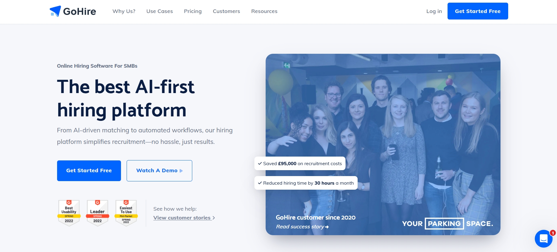 screenshot of GoHire
