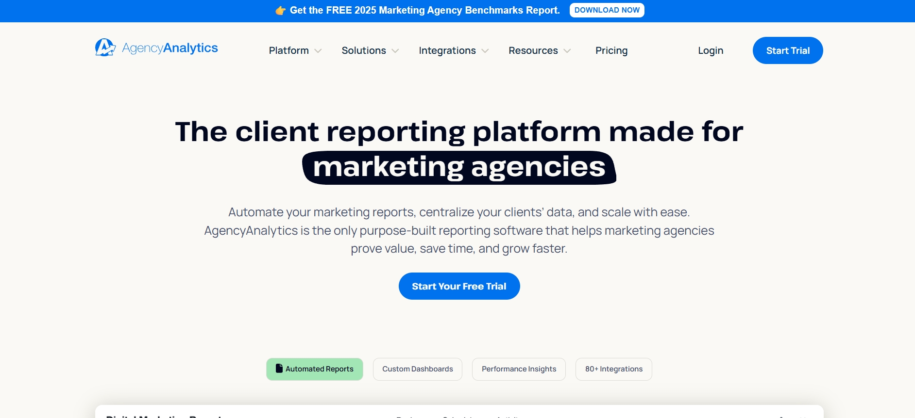 screenshot of agencyanalytics